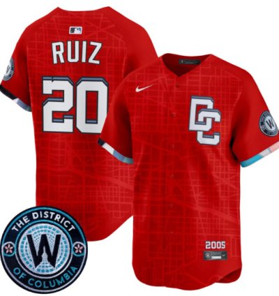 Keibert Ruiz Jersey 20 Washington Nationals 2025 City Connect Premier Limited Stitched Red