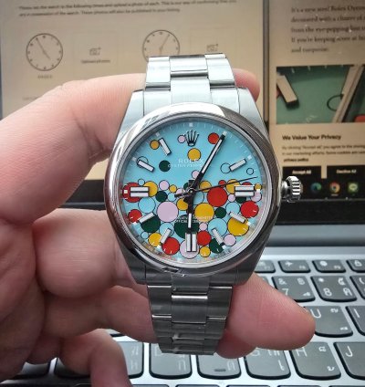 Rolex Oyster Perpetual 41 Bubbles Celebration Dial Full Set With Protection Film