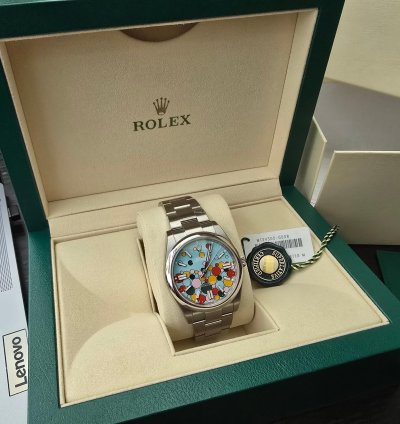 Rolex Oyster Perpetual 41 Bubbles Celebration Dial Full Set With Protection Film