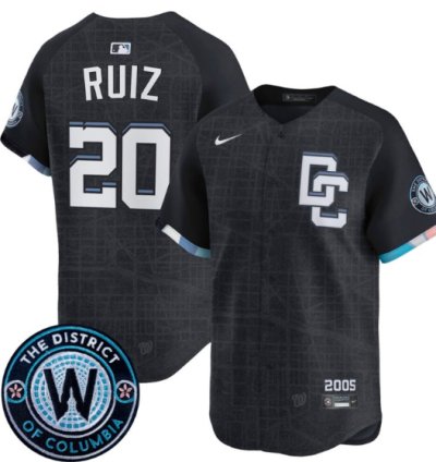Keibert Ruiz Jersey 20 Washington Nationals 2025 City Connect Premier Limited Stitched Navy
