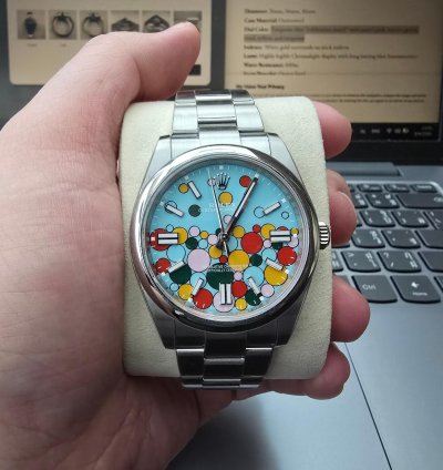 Rolex Oyster Perpetual 41 Bubbles Celebration Dial Full Set With Protection Film