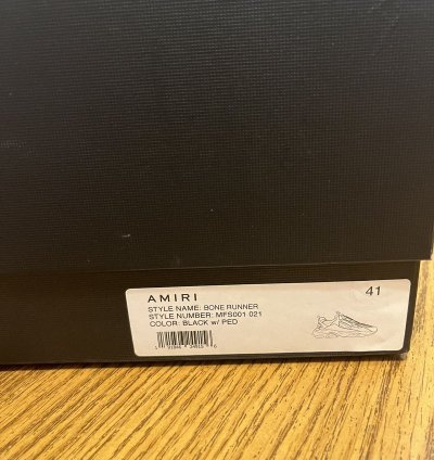 Amiri Bone Runner Sneaker black White