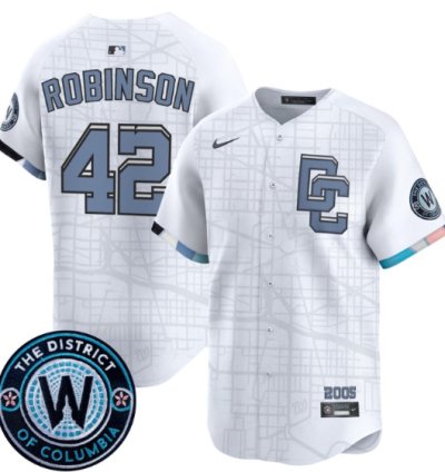 Jackie Robinson Jersey 42 Washington Nationals 2025 City Connect Premier Limited Stitched White
