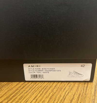 Amiri Bone Runner Sneaker white Teal