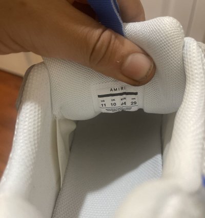Amiri Bone Runner Sneakers White Black Royal Blue
