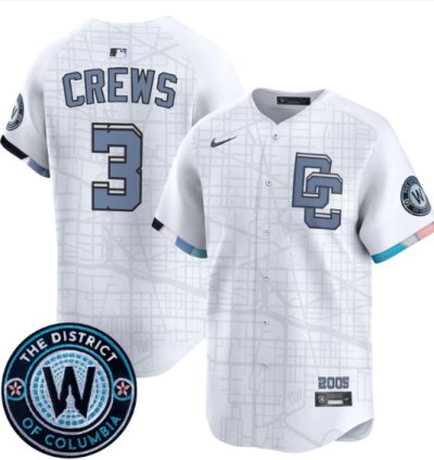 Dylan Crews Jersey 3 Washington Nationals 2025 City Connect Vapor Premier Limited Stitched White