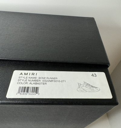 Amiri Bone Runner White New With Box