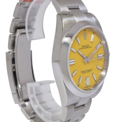 Rolex Oyster Perpetual 41 Nos Rolex Oyster Perpetual 41 Steel Yellow Dial Mens Watch Box Papers 20 124300