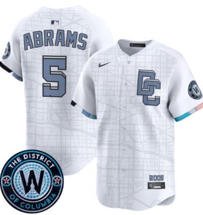 Cj Abrams Jersey 5 Washington Nationals 2025 City Connect Vapor Premier Limited Stitched White