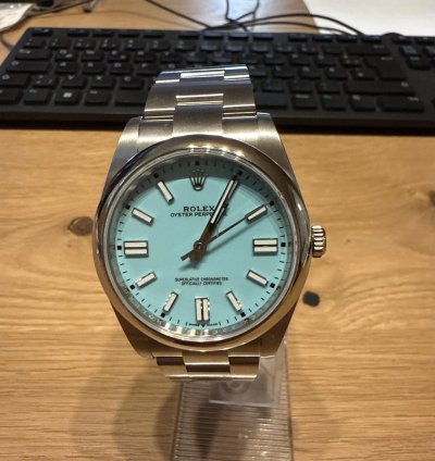 Rolex Oyster Perpetual 41 Tiffany Blue Dial - Full Set