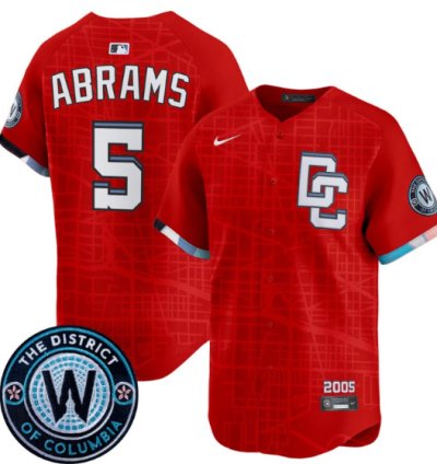 Cj Abrams Jersey 5 Washington Nationals 2025 City Connect Vapor Premier Limited Stitched Red