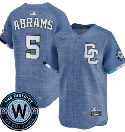 Cj Abrams Jersey 5 Washington Nationals 2025 City Connect Vapor Premier Limited Stitched Blue