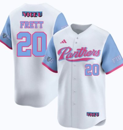 Kishon Frett Jersey 20 Fiu Baseball 2025 Vice U Stitched White