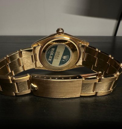Rolex Oyster Perpetual Date Unworn 1969 18k Gold 1500