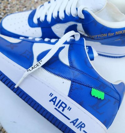 Louis Vuitton Nike Air Force 1 Low Monogram Blue White