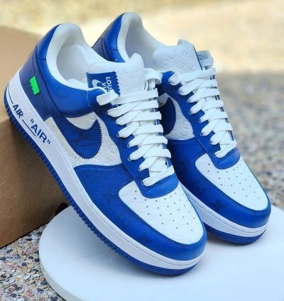 Louis Vuitton Nike Air Force 1 Low Monogram Blue White