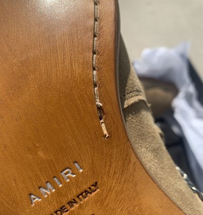 Amiri Brown Bandana Chain Boot