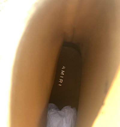Amiri Brown Bandana Chain Boot