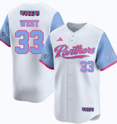 Brylan West Jersey 33 Fiu Baseball 2025 Vice U Stitched White
