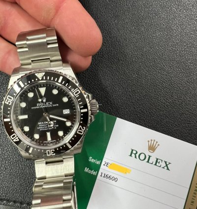 Rolex Sea-dweller 4000 Nuovo New Warranty Garanzia Plastic