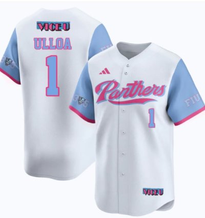 Alex Ulloa Jersey 1 Fiu Baseball 2025 Vice U Stitched White