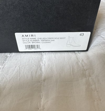 Amiri Chelsea Crepe Sole Boot - Brown Cognac Never Worn