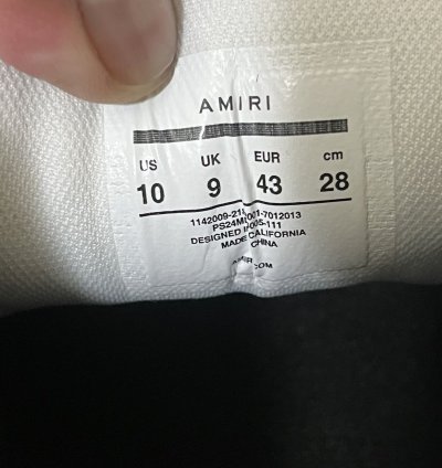 Amiri Chunky Skeleton Low Top Sneakers Sz 10us