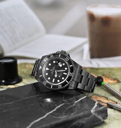 Rolex Sea-dweller 43mm Black Pvd Dlc Coated Stainless Steel Watch 126600