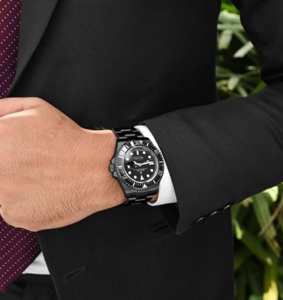 Rolex Sea-dweller 43mm Black Pvd Dlc Coated Stainless Steel Watch 126600