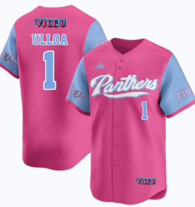 Alex Ulloa Jersey 1 Fiu Baseball 2025 Vice U Stitched Pink