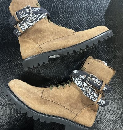 Amiri Combat Bandana Suede Boots
