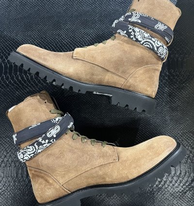 Amiri Combat Bandana Suede Boots