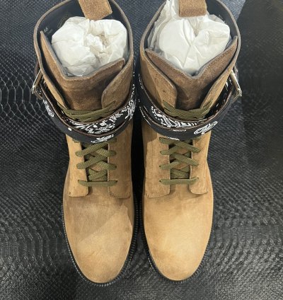 Amiri Combat Bandana Suede Boots
