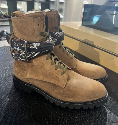 Amiri Combat Bandana Suede Boots