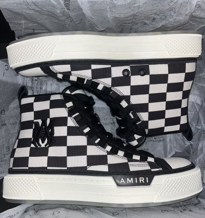 Amiri Court Checkered High-top Sneaker