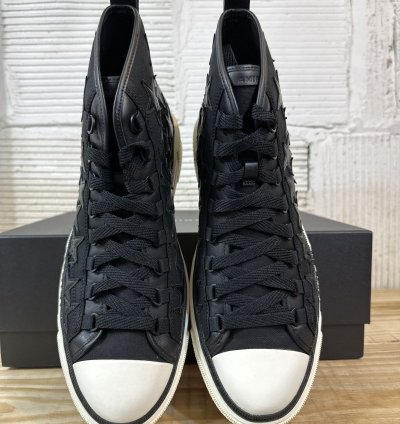 Amiri Court High Black Stars Sneaker Sz 46
