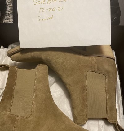 Amiri Crepe Suede Chelsea Boot Tan Point Toe Sz8us 41
