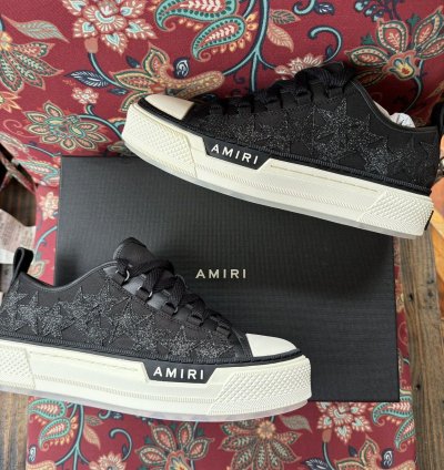 Amiri Crystal Glitter Star Sneakers