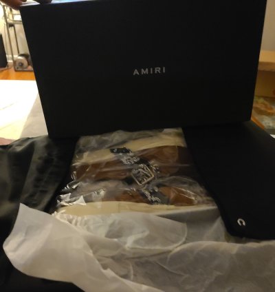 Amiri Dead Mint Box Bandana Slip Ons