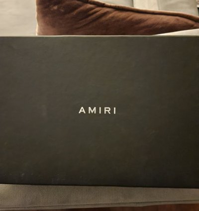 Amiri Dead Mint Box Bandana Slip Ons