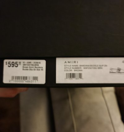 Amiri Dead Mint Box Bandana Slip Ons