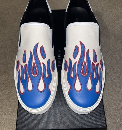 Amiri Flame Slip-on Red Blue