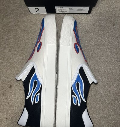 Amiri Flame Slip-on Red Blue