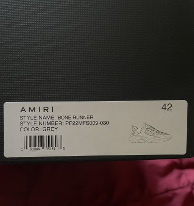 Amiri Grey Bone Runner