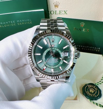 Rolex Sky-dweller 2025 New Sky-dweller Mint Green Jubilee 42mm
