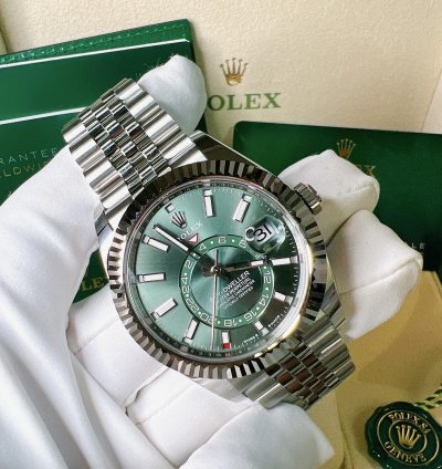 Rolex Sky-dweller 2025 New Sky-dweller Mint Green Jubilee 42mm