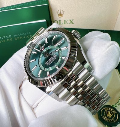 Rolex Sky-dweller 2025 New Sky-dweller Mint Green Jubilee 42mm