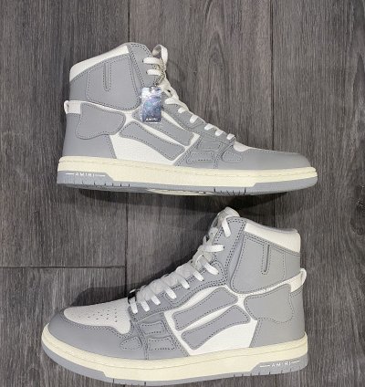 Amiri Grey Skeleton High Top Sneaker Size 8