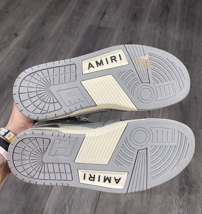 Amiri Grey Skeleton High Top Sneaker Size 8