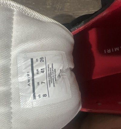 Amiri High Top Skel Sneakers Size 41